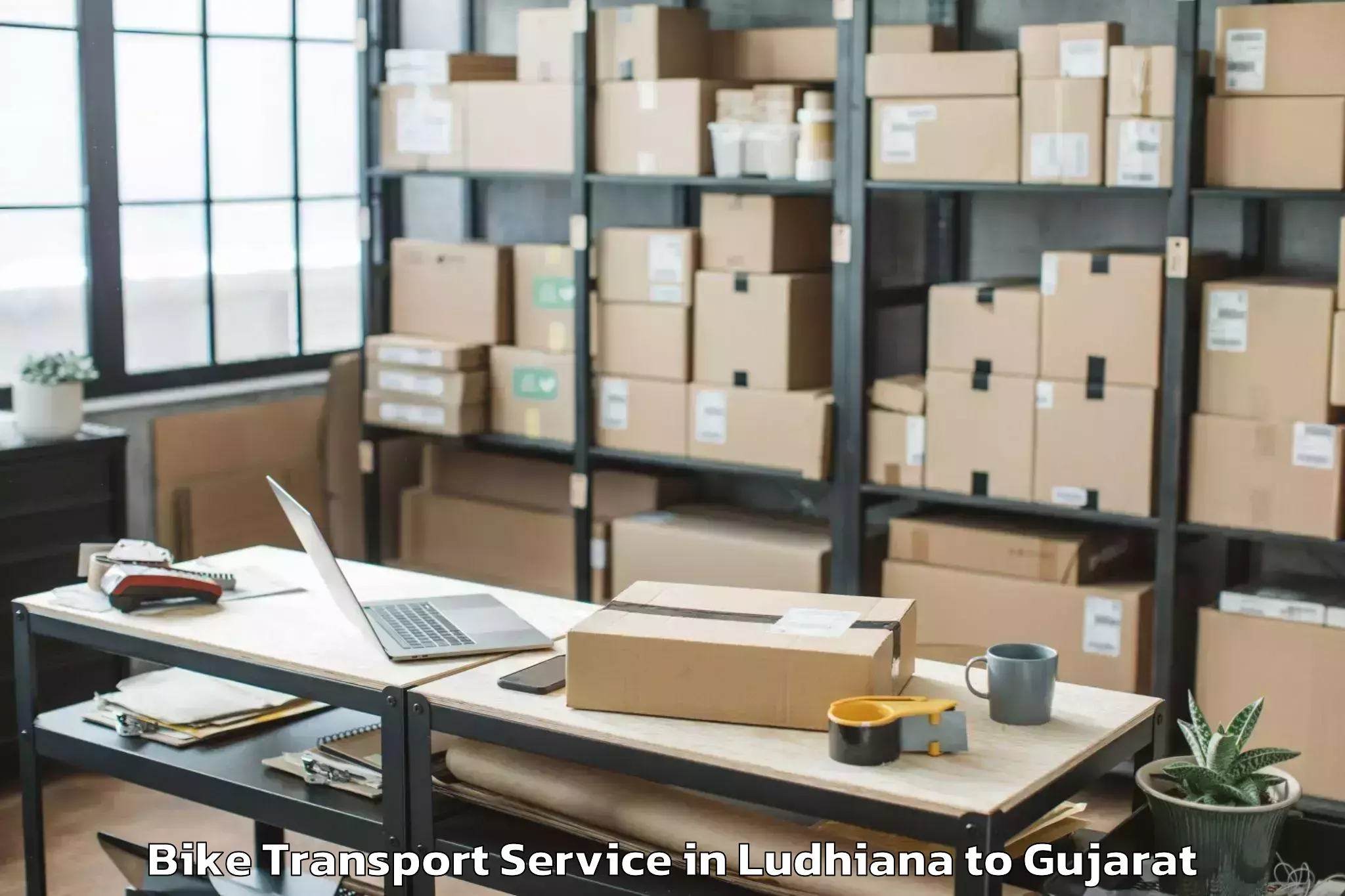 Top Ludhiana to Santrampur Bike Transport Available